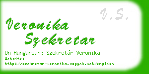 veronika szekretar business card